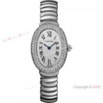 Swiss Grade Cartier Baignoire De 1920 Quartz Watches Stainless Steel Diamond-Pave Case